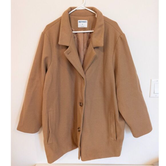Old Navy women's plus size tan pea coat size 3X - Picture 1 of 4